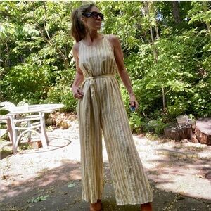 Artisan NY Striped Linen Jumpsuit